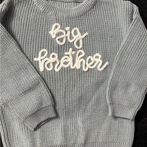 Very soft,sweet Little boys sweater, in a kinda smoky blue/green color.